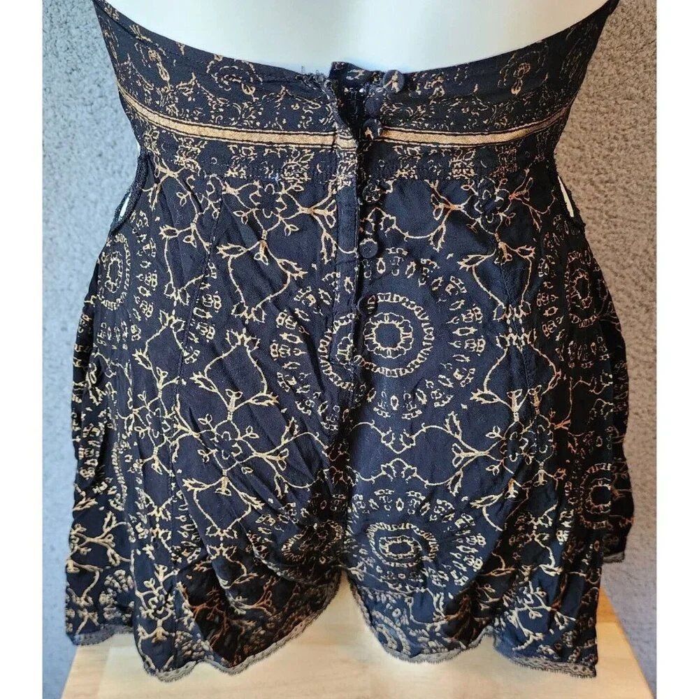 Intimately Free People Women's High Halter Neck‎ Romper Playsuit Side Cutouts L